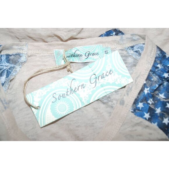 NWT SOUTHERN GRACE Burnout Tee T-Shirt Top Life is a Highway 3/4 Sleeve Size S P - Picture 6 of 8